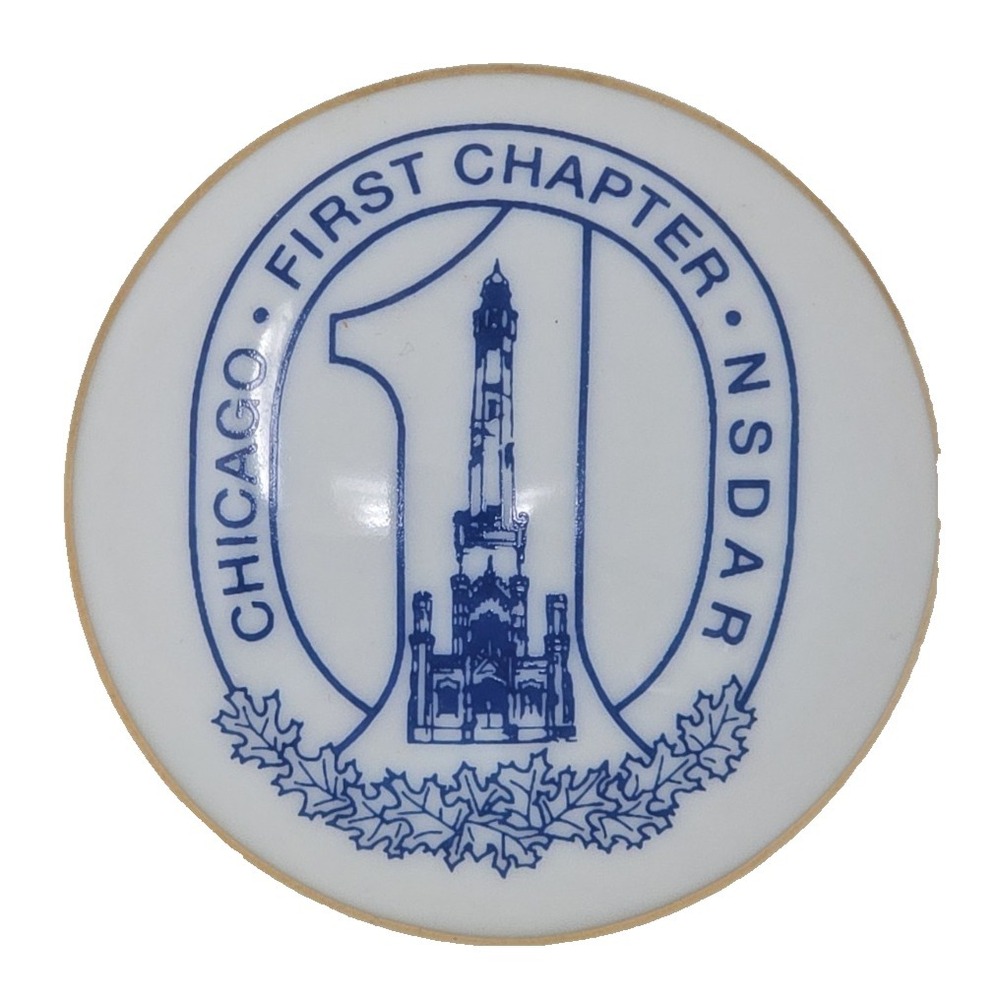 National Society Daughters Of American Revolution Chicago Trinket Dish2.25"